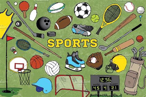 Sports Clipart sports sports clipart football clip art soccer golf ...