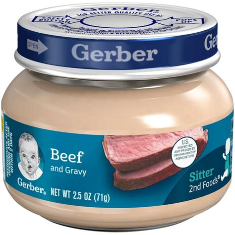 GERBER 2nd Foods Beef & Beef Gravy Baby Food 2.5 oz. Jar - Walmart.com ...