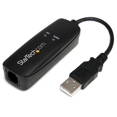 StarTech.com USB56KEM3 External V.92 56K USB Fax Modem, USB Dial up ...