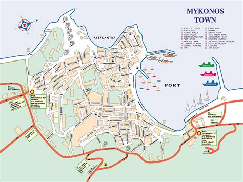 Mykonos Town Map - Mykonos Greece • mappery