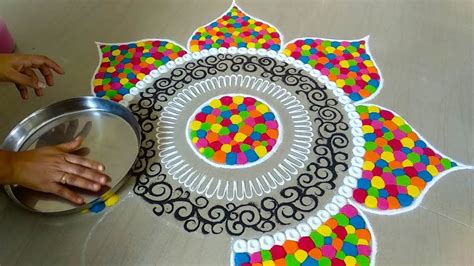 Easy Diwali Rangoli Design | Rangoli designs diwali, Rangoli border ...