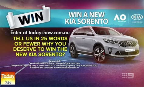 Today Show Car Competition - Win A Kia Sorento | Car competitions, Kia ...