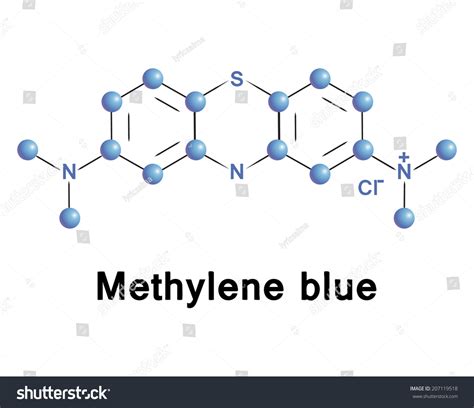 Methylene Blue Chemical Compound Molecular Structure. Vector ...