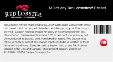 Red Lobster Canada Coupons: Save $10 On Your Purchase of Any 2 ...