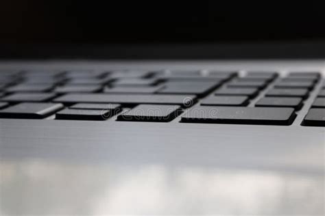 Closeup Laptop Keyboard Keys, View from Side Stock Image - Image of ...