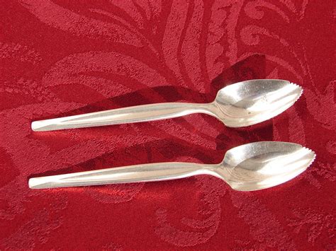 Silver Grapefruit Spoons, WM ROGERS MFG Co, Silver Spoons, Vintage ...