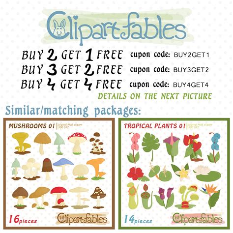 MUSHROOM Clipart, Fungi, Fungus Clip Art, Colorful Mushrooms INSTANT ...