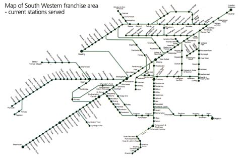 South Western train / rail maps