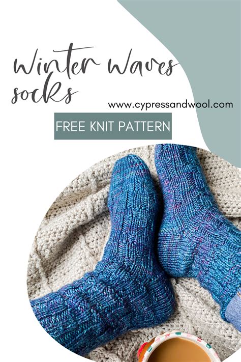 Winter Waves Socks - Free Sock Pattern - Cypress and Wool