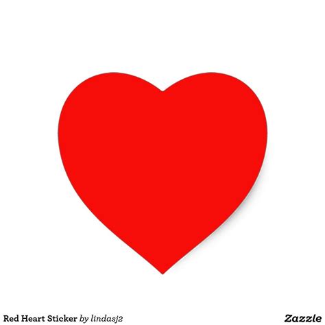 Red Heart Sticker | Zazzle | Red heart stickers, Heart stickers, Red heart