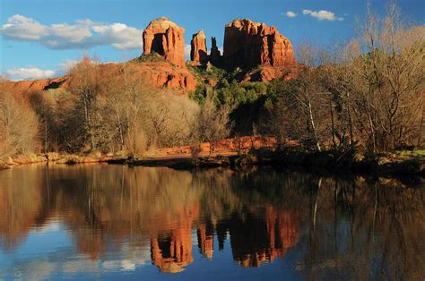 Cathedral Rock Reflections At Sunset Photograph by Michel Hersen - Fine ...