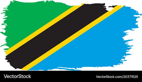 Tanzania flag Royalty Free Vector Image - VectorStock