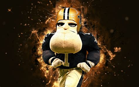 Download wallpapers Sir Saint, 4k, mascot, New Orleans Saints, abstract ...