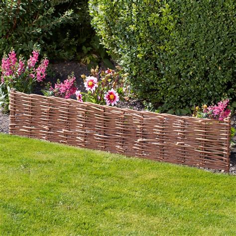 Wooden Lawn Edging / 6'' x 1.8M Wooden Garden Border Rolls Lawn Edging ...