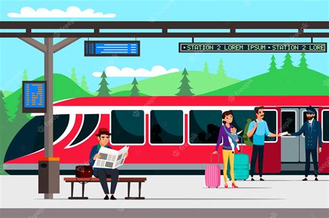 Rail Station Vector Art, Icons, and Graphics for Free Download - Clip ...