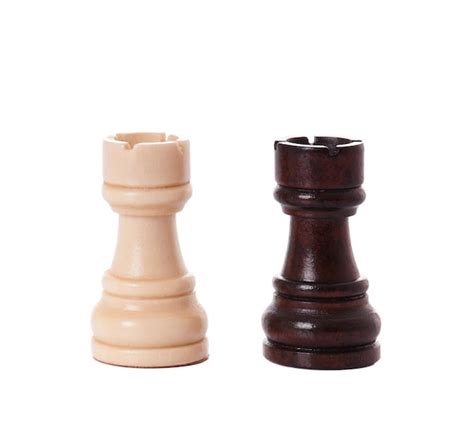 Premium Photo | Black and white chess pieces isolated on a white background