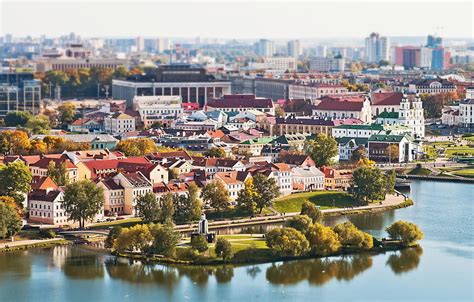 River, old town, Belarus, Minsk, Belarus, Minsk, Svisloch, Nemiga ...