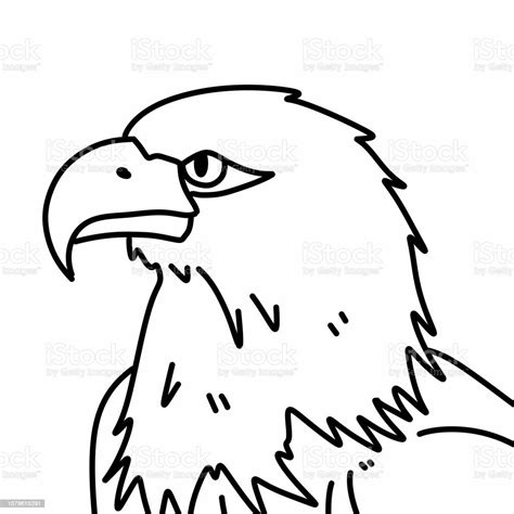 Black And White Cartoon Eagle Stock Illustration - Download Image Now ...