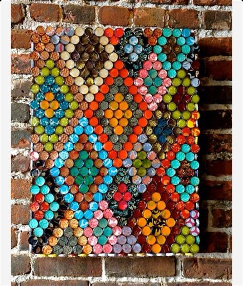 Hermoso cuadro con tapa de botellas | Bottle cap wall art, Bottle cap ...