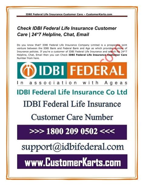 IDBI Federal Life Insurance Customer Care