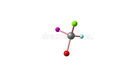 Bromochlorofluoroiodomethane Molecular Structure Isolated on White ...