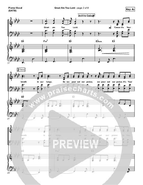 Great Are You Lord Sheet Music PDF (Casting Crowns) - PraiseCharts