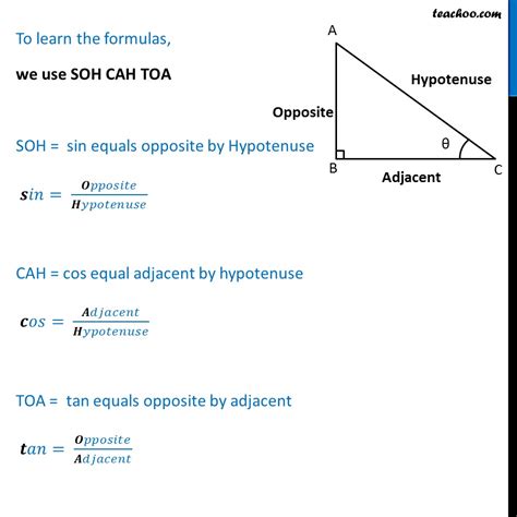 What Are Sin Cos Tan Sohcahtoa With Examples Teachoo | Images and ...