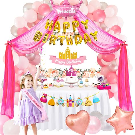 FVABO Princess Party Decorations - Princess Birthday Party Supplies ...