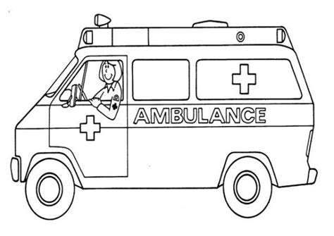 Ambulance Car Coloring Pages