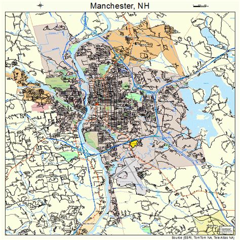 Manchester New Hampshire Street Map 3345140