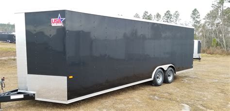 8.5x24 Black 5200 Car Trailer. (ad 220) - USA Cargo Trailer