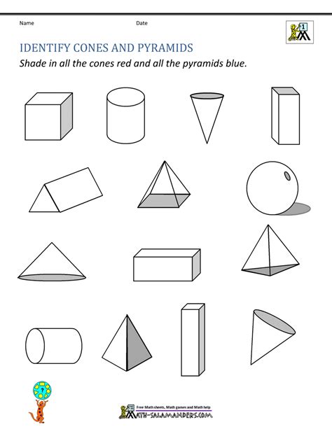 3d Shapes Worksheets