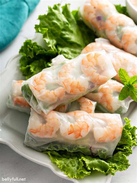 Fresh Spring Rolls {with Peanut Sauce} - Belly Full