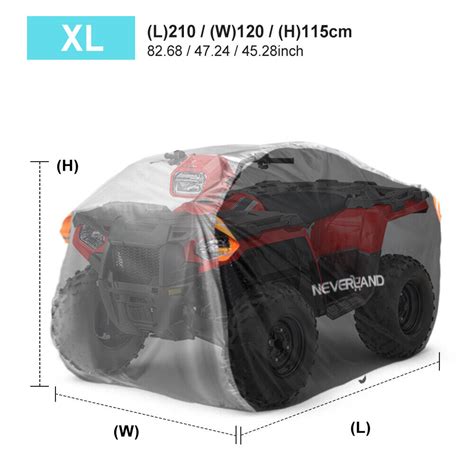 NEVERLAND ATV Cover Waterproof Heavy Duty Double-sided Protection UP TO ...