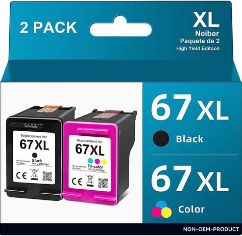 Amazon.com: 67XL Ink Cartridges Black/Color Combo Pack, Replacement for ...