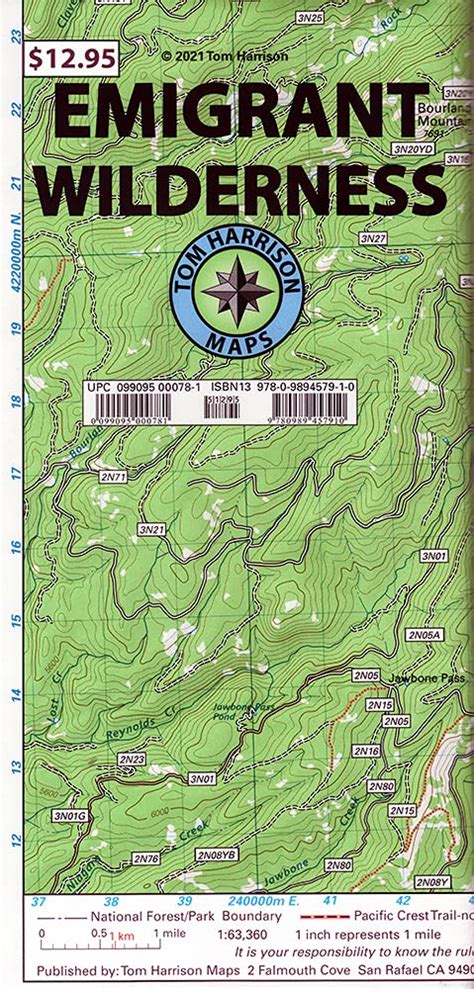 Emigrant Wilderness Map (2021) by Tom Harrison | Goodreads