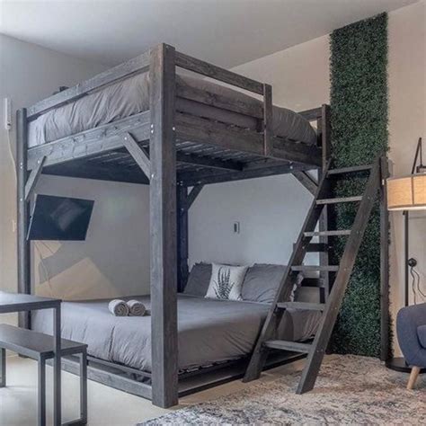 King / Queen / Full Loft Bed Custom Made w/ Ladder in 2020 | Loft bed ...