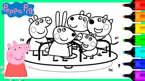 Peppa Pig Friends Coloring Pages | Coloring Peppa Pig - YouTube