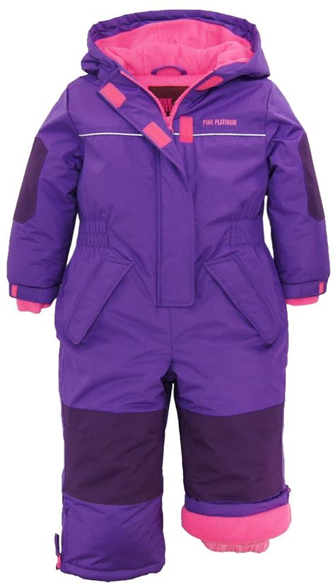 Pink Platinum Little Girls Snowsuit 1Piece Winter Snowmobile Snowboard ...