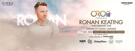 Ronan Keating Live Event in Dubai Tickets offer | 11 November 2023 in ...