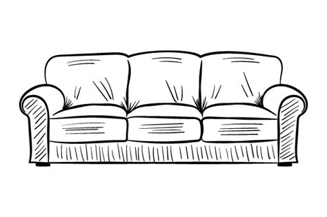 Sofa (sketch Drawing Style) SVG Cut file by Creative Fabrica Crafts ...