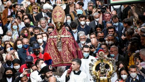 Feast of San Gennaro in Naples, the traditional procession starts at Vomero