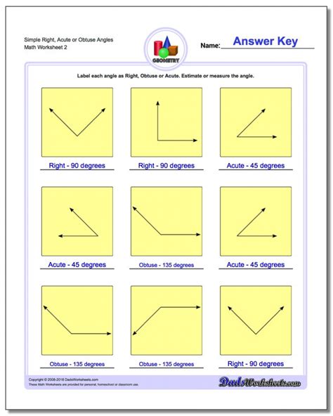 Free Printable Math Worksheets For 4th Grade Angles - Math Worksheets ...