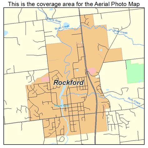 Aerial Photography Map of Rockford, MI Michigan