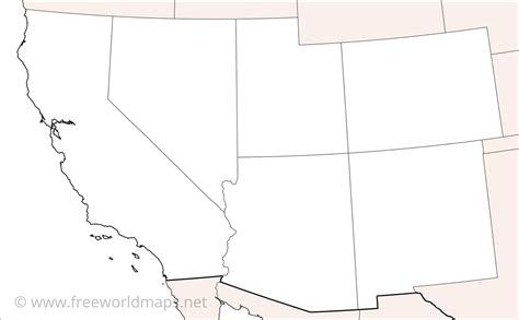 Blank Map Of Southwest States - Printable Maps Online