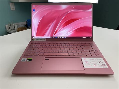 MSI Prestige 14 laptop in pink - TechGadgetsCanada.com