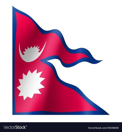 Nepal national flag. Patriotic symbol in official country colors ...