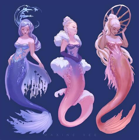 ArtStation - Mermay Spring Collection 2019 , Maxine Vee | Mermaid art ...