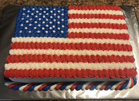 American Flag Cake | American flag cake, Fourth of july cakes, Birthday ...