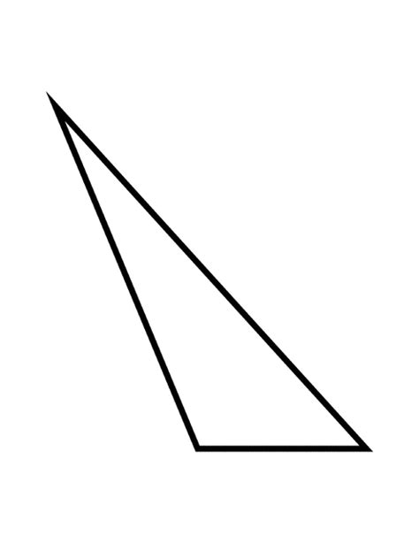 Flashcard of an Obtuse Triangle | ClipArt ETC